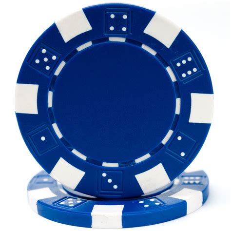 25 Blue Striped Dice Poker Chips | CPSD-BLUE*25 | Poker Chip Mania