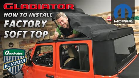 How to Install a Mopar Soft Top on a Jeep Gladiator JT - YouTube