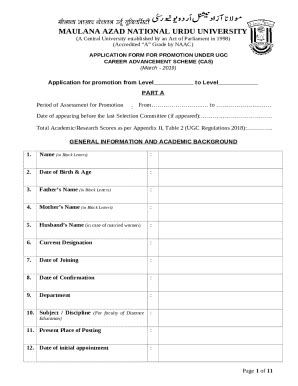 Maulana Azad National Urdu University. (A Central ... Doc Template ...