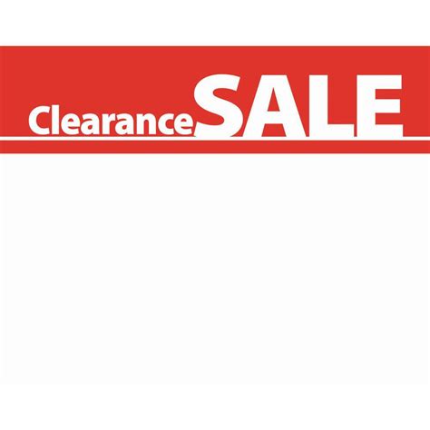 Clearance Sale Signs Write On