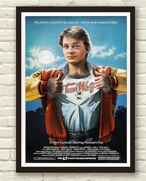 Teen Wolf 80's Eighties Michael J Fox Film Poster / Print / Picture A3 A4 Size | eBay