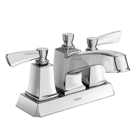 MOEN Conway 4-Inch Centerset 2-Handle Low Arc Bathroom Faucet with Lever Handles in Chrome | The ...