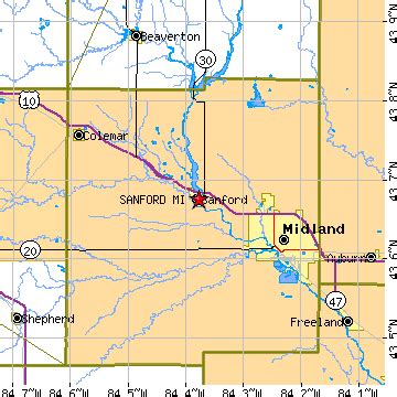 Sanford, Michigan (MI) ~ population data, races, housing & economy