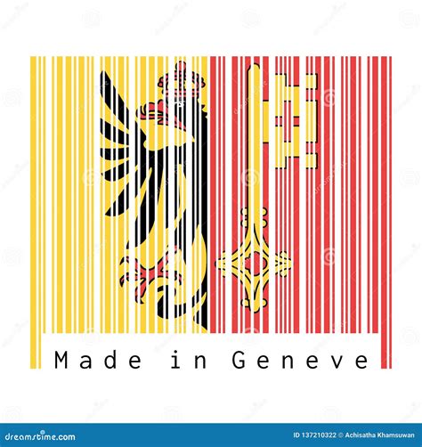 Barcode Set the Color of Geneva Flag, the Canton of Switzerland Stock ...