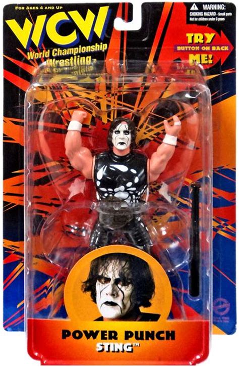 WWE Wrestling WCW Sting Action Figure Power Punch Toymakers - ToyWiz