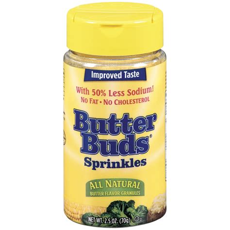 Butter Buds All Natural Butter Flavor Granules, Cooking Toppings, 2.5 oz. Shaker - Walmart.com