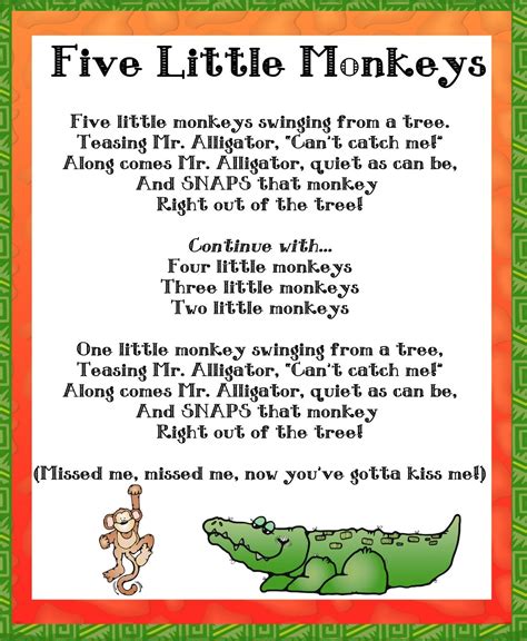 5 Little Monkeys Printable Book