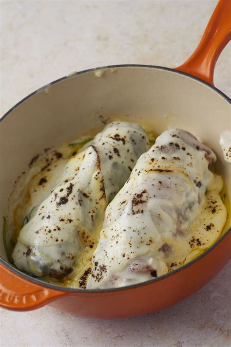 Jean-Christophe Novelli's Picarde d’Endives: chicory wrapped in pancetta with a cheese sauce. A ...