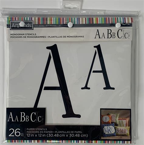 ArtMinds• DIY Monogram Alphabet Stencils - Crown Office Supplies