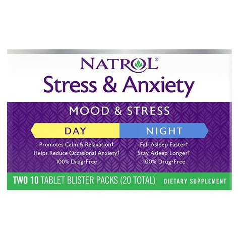 Natrol Stress & Anxiety Day & Night Dietary Supplement Tablets | Walgreens