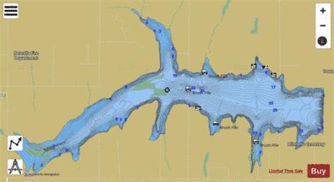 Wes Watkins Reservoir Fishing Map | Nautical Charts App