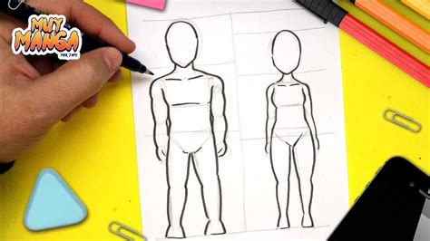 COMO DIBUJAR ANIME FACIL - Como dibujar cuerpo completo - cuerpo femenino y masculino @365bocetos