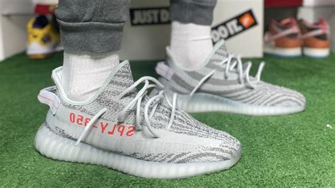 Adidas Yeezy 350 V2 “Blue Tint” On feet & In hand review + SIZING TIPS - YouTube