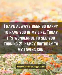 58+ Happy 21st Birthday Wishes for Son | Turning 21 Messages