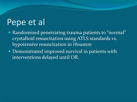 PPT - Current Concepts in Hemorrhagic Shock/Damage Control PowerPoint ...