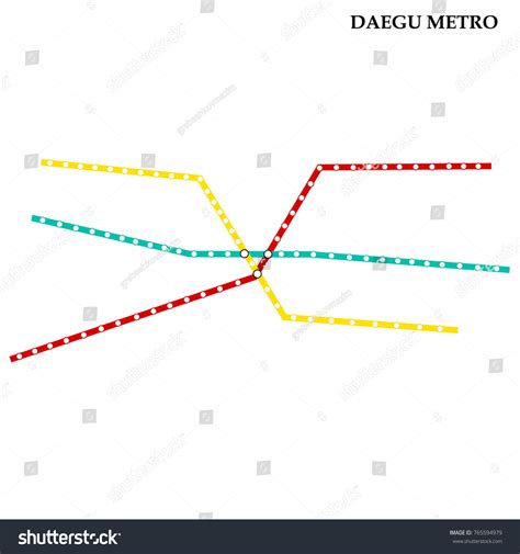 Map Daegu Metro Subway Template City Stock Vector (Royalty Free) 765594979 | Shutterstock