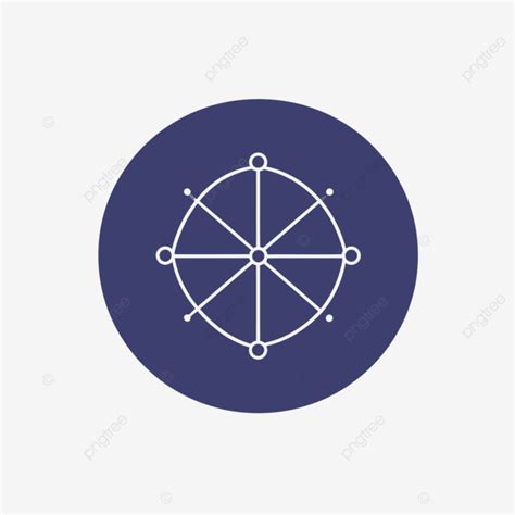 Linear Logo Of Ship Wheel On A White Background Vector, Lineal Icon, Dotnet, Bold Line PNG and ...