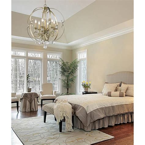 Golden Lighting Ella 6-Light White Gold Chandelier-1323-6 WG - The Home Depot in 2021 | Luxury ...