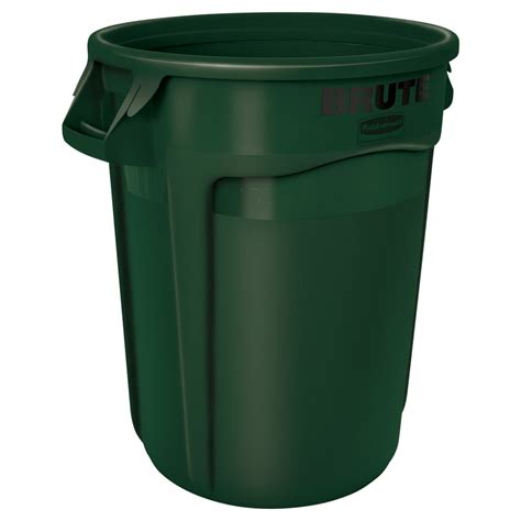 Rubbermaid Commercial Products Vented 32-Gallon Green Plastic Trash Can with Lid at Lowes.com