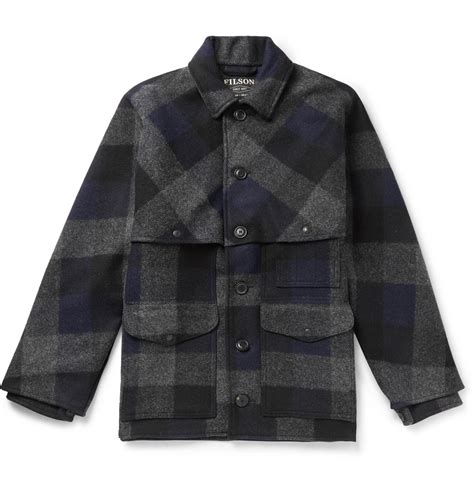 Filson - Oversized Checked Brushed Wool-Flannel Jacket - Blue Filson