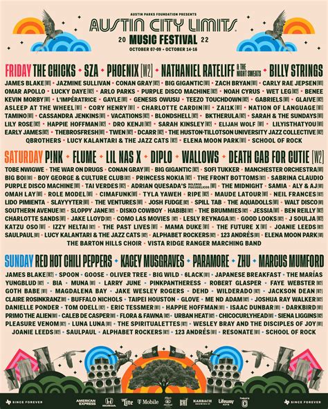 Lineup | ACL Music Festival | October 6-8 & 13-15, 2023