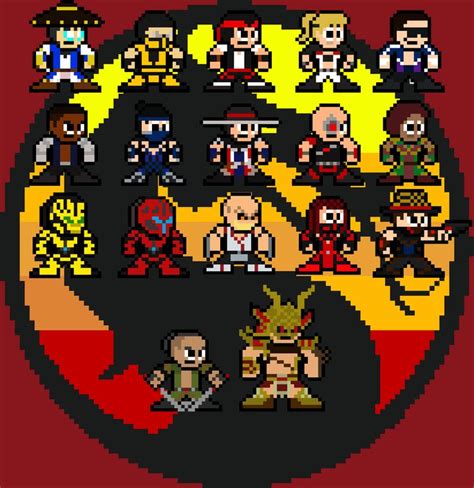 Mortal Kombat 11 (Past Characters) | Pixel art, Perler art, Pattern art