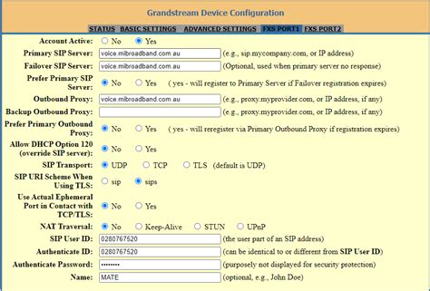 How to setup your Grandstream HT801 or HT802 ATA for nbn home phone