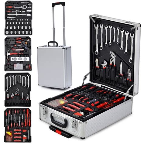 Ktaxon 799 PCS Complete Tool Set Mechanics Wrenches Screwdriver Socket with Trolley Case, Auto ...