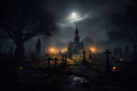 Cemetery night moon outdoors. | Premium Photo - rawpixel