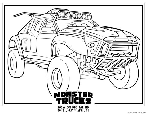 Monster Trucks Printable Coloring Pages — All for the Boys