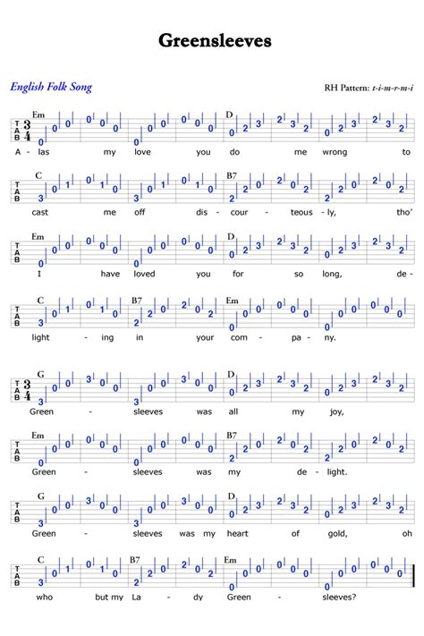 Learn How To Play Greensleeves on Guitar