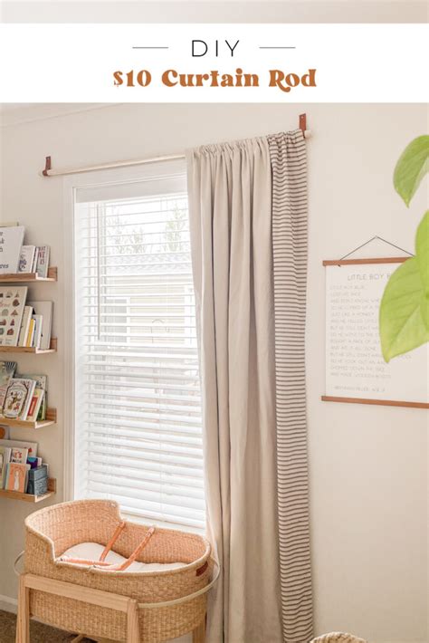 DIY Wooden Curtain Rod for $10 - mikyla