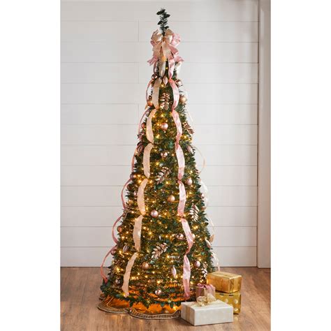 Fully Decorated Pre-Lit 7½' Pop-Up Christmas Tree | Brylane Home