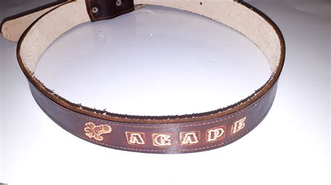 Custom Made Leather Belt With Engraving - Enlight Designs