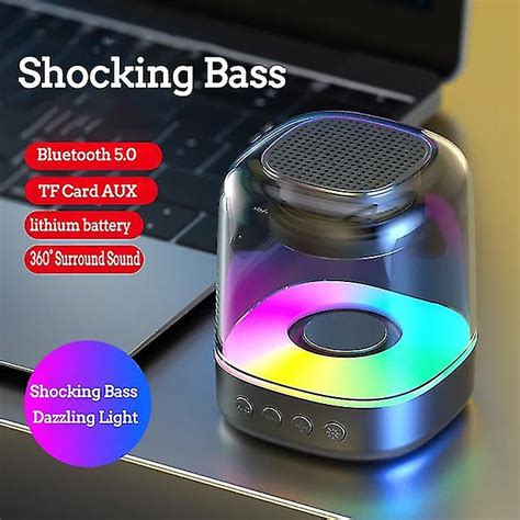 Wireless Bluetooth Speaker With Led Light Outdoor Hifi Sound Deep Bass ...