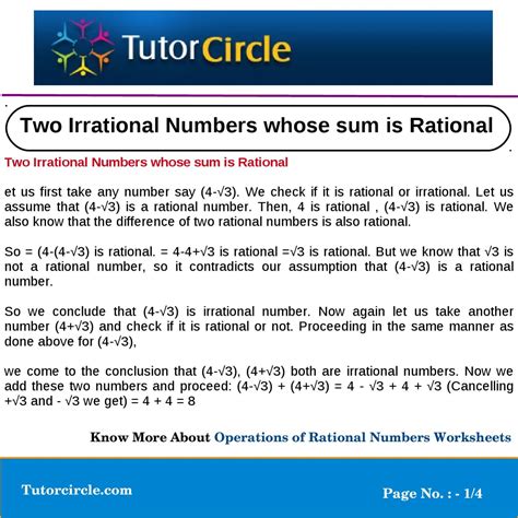 Rational Irrational Numbers Worksheet – Imsyaf.com