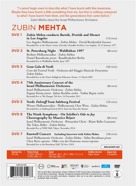 Conductors - Zubin Mehta - Retrospective - EUROARTS