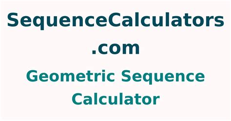 Geometric Sequence Calculator | Online Geometric Progression Calculator ...