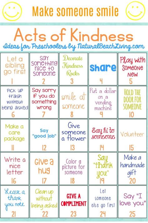 25 Best Random Acts of Kindness Ideas for Preschoolers & Kindergarten ...