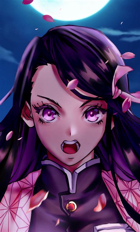 1280x2120 Resolution Nezuko Kamado Angry Kimetsu no Yaiba Art iPhone 6 plus Wallpaper ...