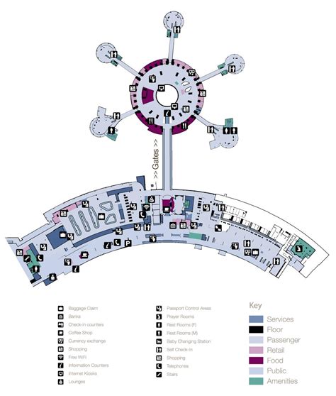 Abu Dhabi airport terminal 1 map - Abu Dhabi terminal 1 map (United Arab Emirates)