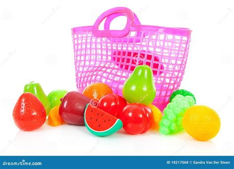 Pink Plastic Shopping Bag with Plastic Grocery Stock Photo - Image of handle, food: 18217068