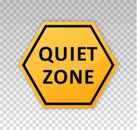 Quiet Zone sign stock vector. Illustration of design - 203604912