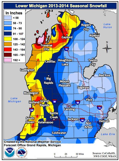 Michigan Snow Depth Map - Atlanta On A Map