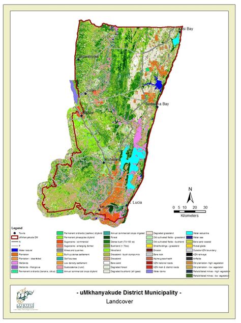 Land cover of the uMkhanyakude District | Download Scientific Diagram