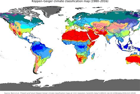 Koppen Climate Zones Map