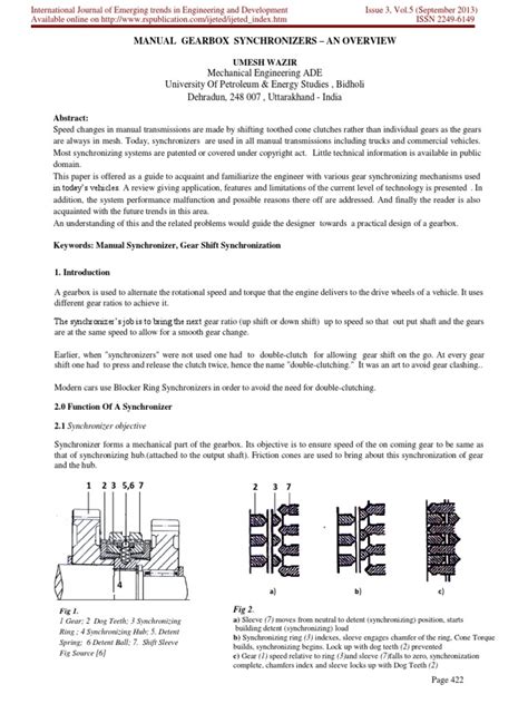 Synchromesh Mechanism | PDF | Manual Transmission | Gear