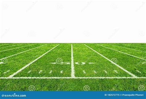 American Football Field with Line. American Football Stadium with Grass Pattern Stock Image ...