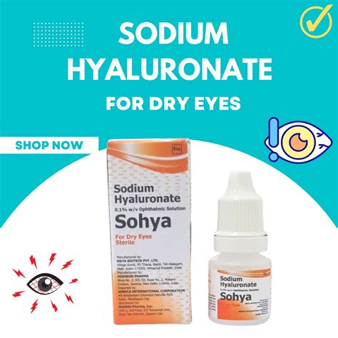 Sohya / Hyalidone Sodium Hyaluronate Eye drops for Dry Eyes and Cornea Healing | Shopee Philippines