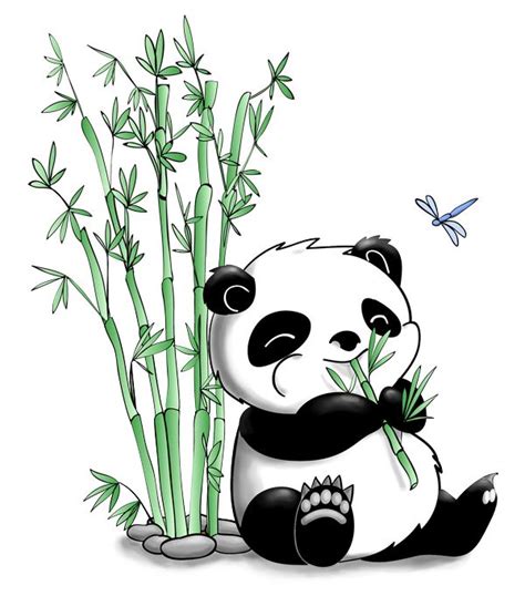 Panda Eating Bamboo by artshell on DeviantArt | Panda art, Panda ...